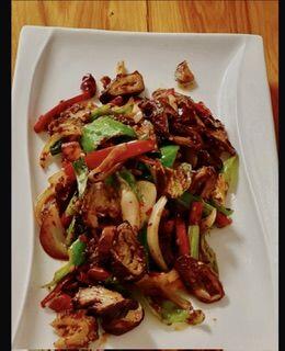 C13. Sautéed Pork Intestine W. Hot & Spicy